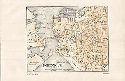 LAMINA ESPASA 15315: Plano de Portsmouth Inglaterra