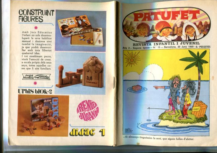 Patufet segona epoca numero 015: El llop, Fruita con dibujo de Tomas Porto, Jordi L'aprenent, La nuri: compte amb el compte