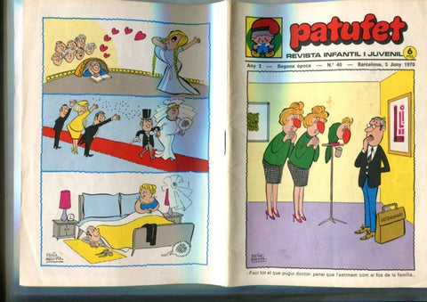 Patufet segona epoca numero 040: Jordi Casas i les corals infantils, Jordi L'aprenent, La Nuri: el pare, el papa i el papa