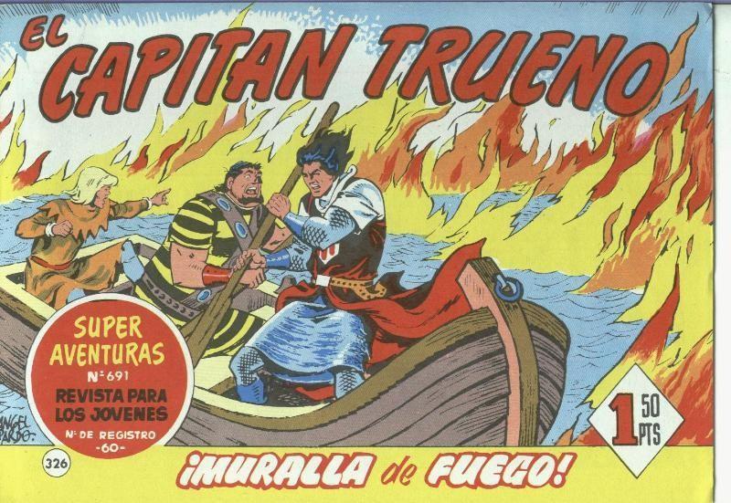 El Capitan trueno facsimil numero 326: Muralla de fuego