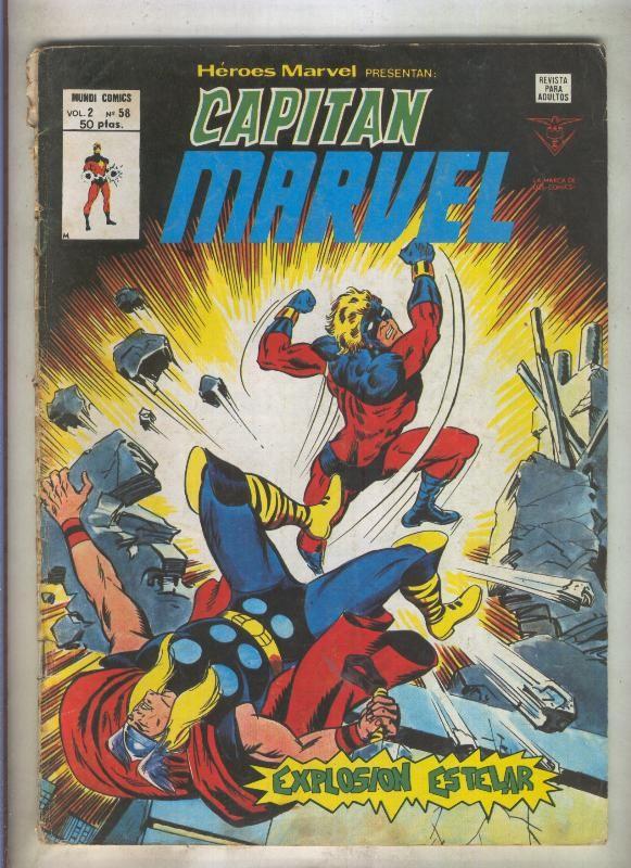 Heroes Marvel volumen 2 numero 58: Capitan Marvel (numerado 2 en trasera)