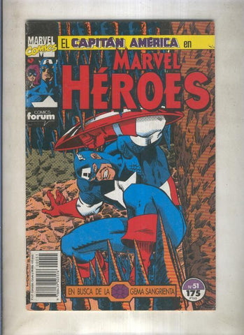 Marvel Heroes numero 51: El Capitan America (numerado 1 en interior cubierta)
