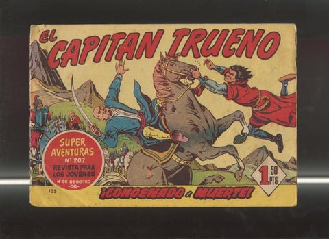 El Capitan Trueno original numero 155: condenado a muerte (numerado 1 en trasera)