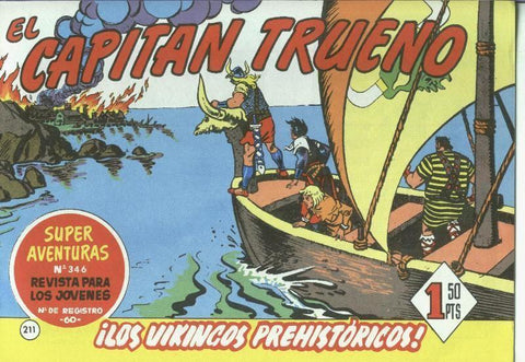 El Capitan trueno facsimil numero 211: Los vikingos prehistoricos