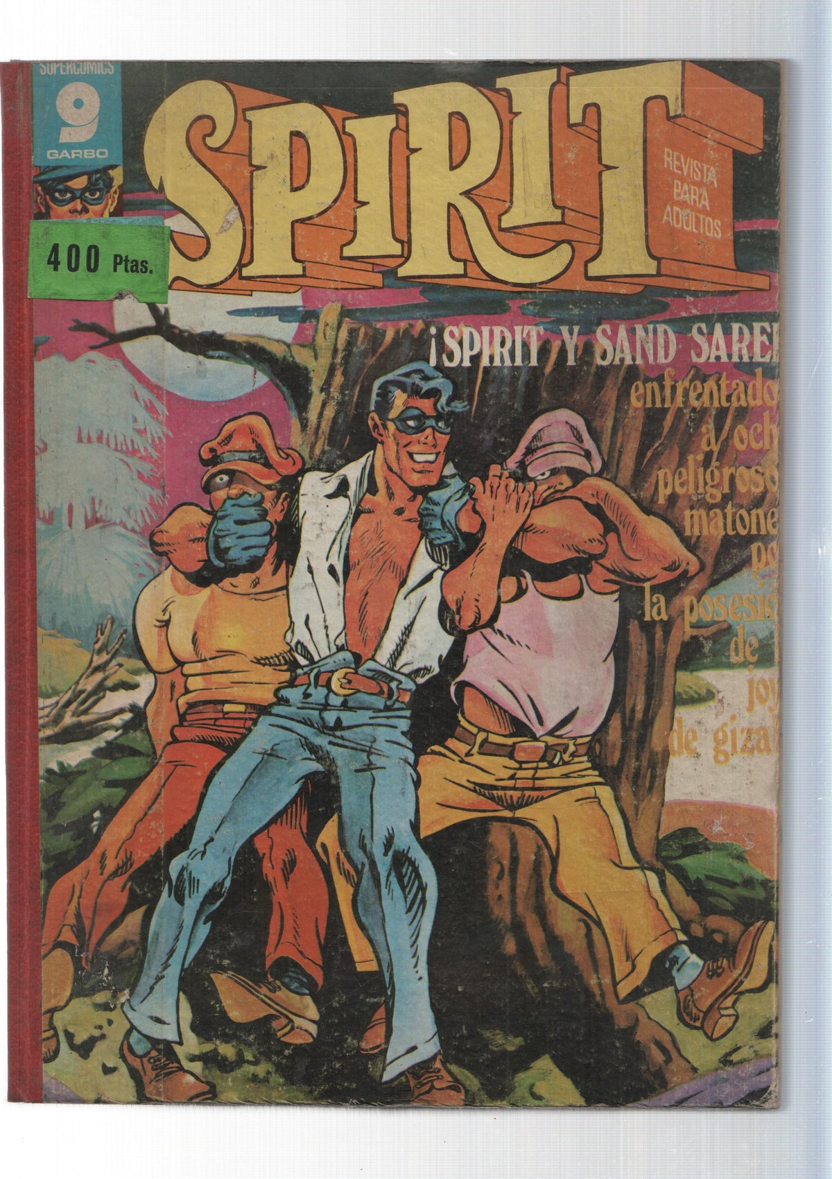 Garbo: Spirit: retapado editorial con los numeros 13 y 3 al 8