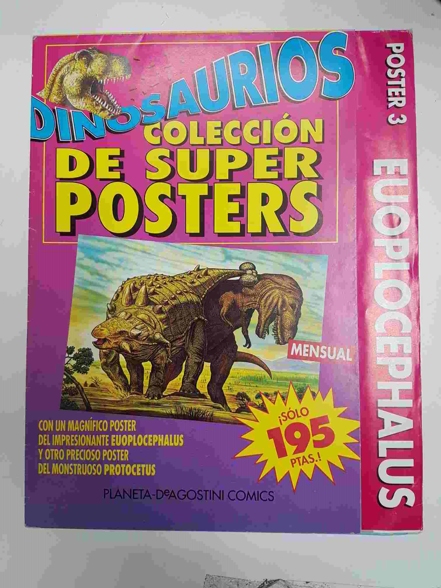 Planeta: Dinosaurios, poster 3. Coleccion de super posters. Posters de Euoplocephalus y Protocetus