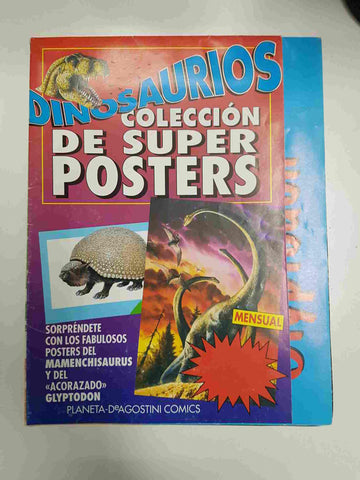 Planeta: Dinosaurios. Coleccion de super posters. Posters de Mamenchisaurus y Glyptodon