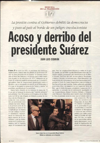 Memoria de la Transicion fasciculo 17: Acoso y derribo del presidente Suarez por Juan Luis Cebrian
