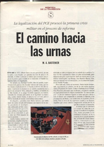Memoria de la Transicion fasciculo 08: El camino hacia las urnas por M.A.Bastenier
