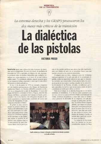 Memoria de la Transicion fasciculo 07: La dialectica de las pistolas por Victoria Prego