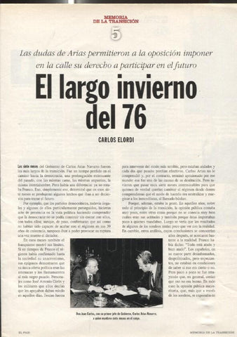 Memoria de la Transicion fasciculo 05: El largo invierno del 76 por Carlos Elordi