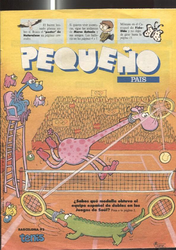 El Pequeño Pais numero 546: Garfield, Marco Antonio, Cobi, Poster/ficha  central de Buitre Leonado