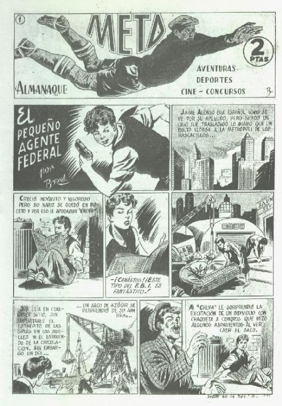 Facsimil: Almanaque Meta 1951: aventuras, deportes,cine, concursos, etc