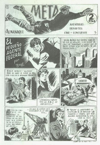 Facsimil: Almanaque Meta 1951: aventuras, deportes,cine, concursos, etc