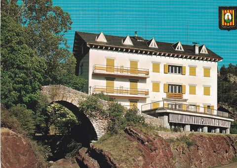 POSTAL 18609: CASTELLAR D EN HUG: HOSTAL LES FONTS