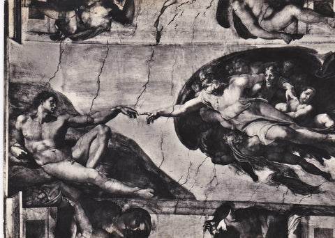 POSTAL 18680: CIUDAD DEL VATICANO: CAPELLA SISTINA: LA CREAZIONE DELL UOMO (MICHELANGELO)