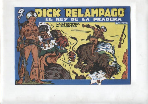 Facsimil: Dick Relampago numero 24: La estampida de bisontes