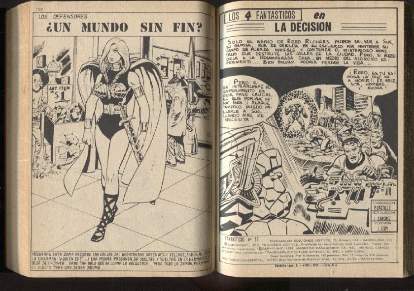 Tomo Vertice : Los cuatro fantasticos numeros 51 al 54 (tapa carton)