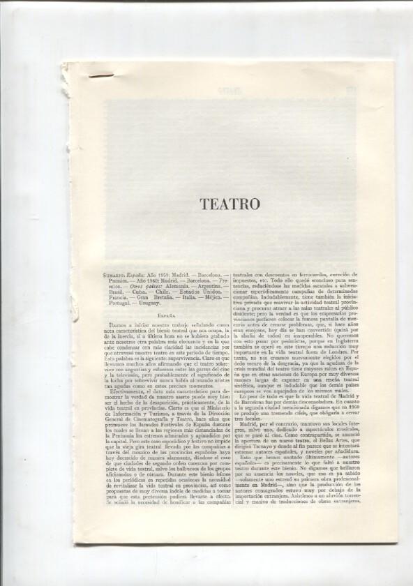 Espasa Calpe: Teatro (30 paginas con grabados)