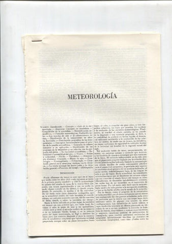 Espasa Calpe: Meteorologia (36 paginas con fotos/grabados)