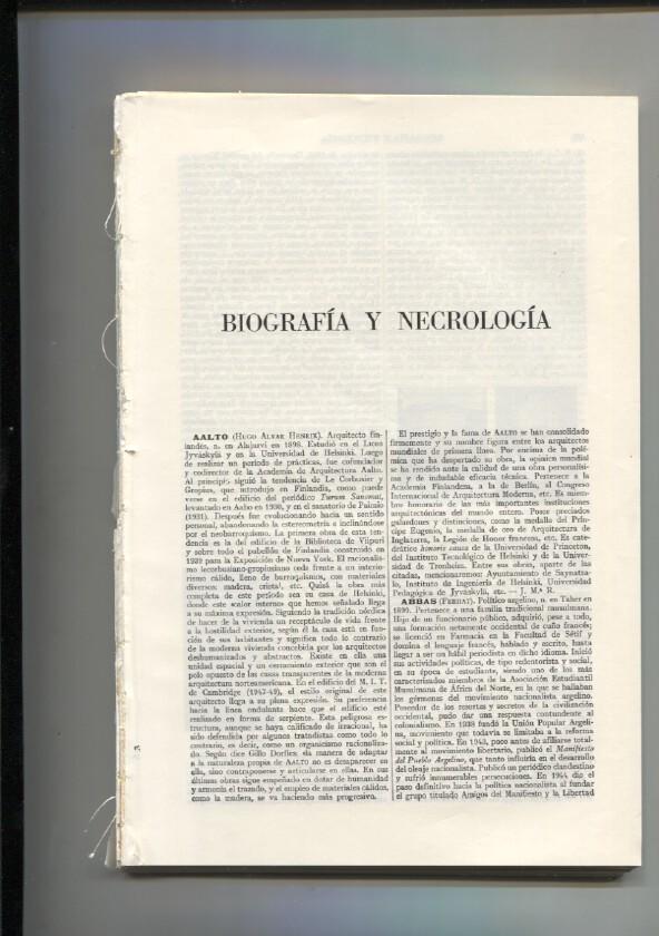 Espasa Calpe: Biografia y Necrologia (237 paginas con grabados)