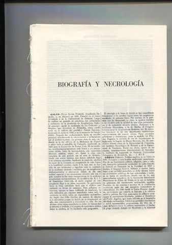 Espasa Calpe: Biografia y Necrologia (237 paginas con grabados)