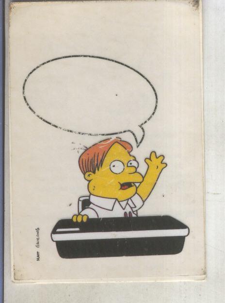 Cromo numero 068 de The Simpsons la coleccion de cromos de Springfield