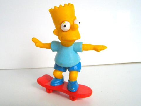 Muñeco de goma: BART SIMPSON, en monopatin/ LOS SIMPSONS (Fox 1991)