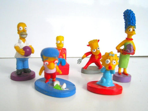 Muñeco de goma: LOTE LOS SIMPSON ( de 3 a 6cm)