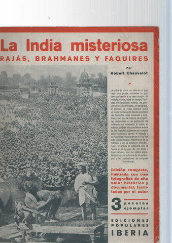 La India Misteriosa. Rajas, Brahmanes y faquires