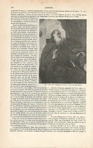 LAMINA ESPASA 7037: San Antonio Abad por Velazquez