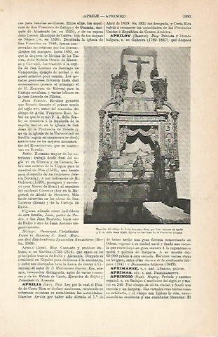 LAMINA ESPASA 7074: Mausoleo del obispo de Avila en Toledo