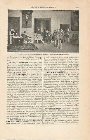 LAMINA ESPASA 7116: Felipe II recibe en El Escorial al embajador de Flandes por Arcos y Megalde