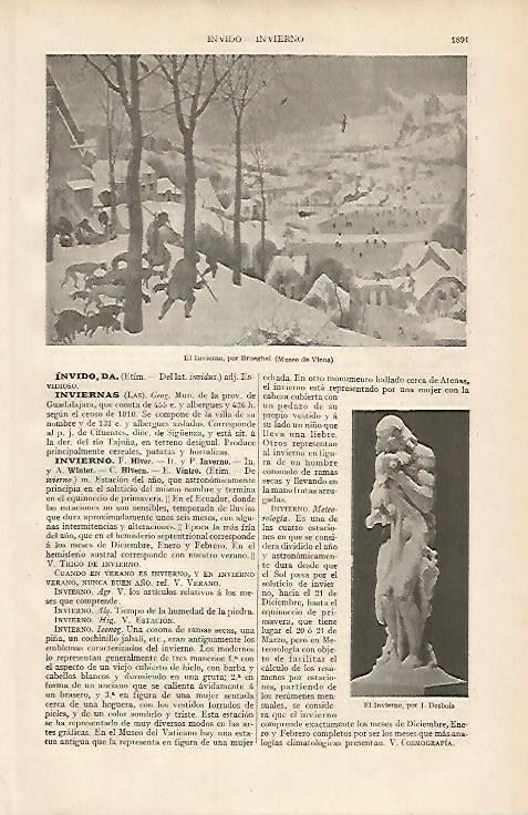 LAMINA ESPASA 7211: El invierno por Brueghel