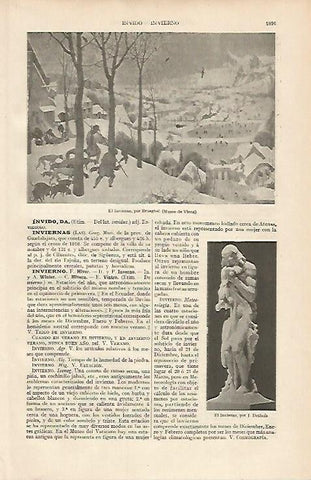 LAMINA ESPASA 7211: El invierno por Brueghel