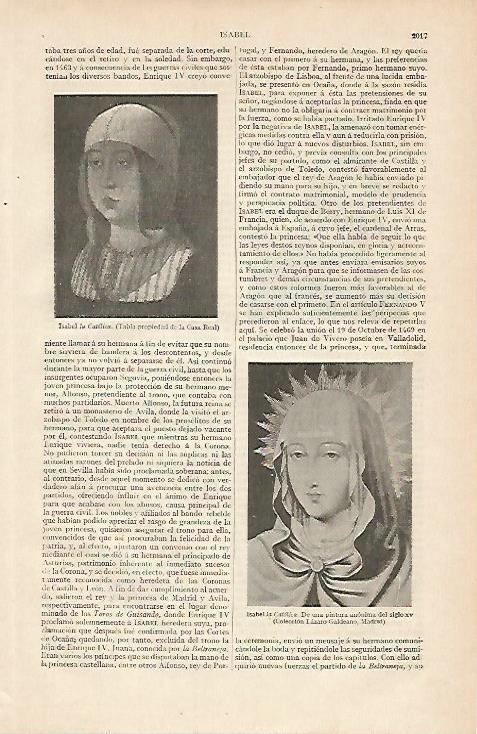 LAMINA ESPASA 7236: Isabel la Catolica