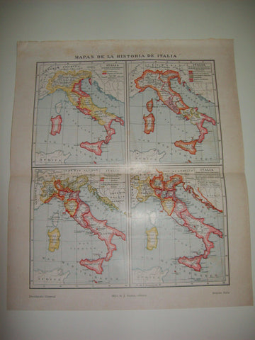 LAMINA ESPASA 7280: Mapas de la historia de Italia