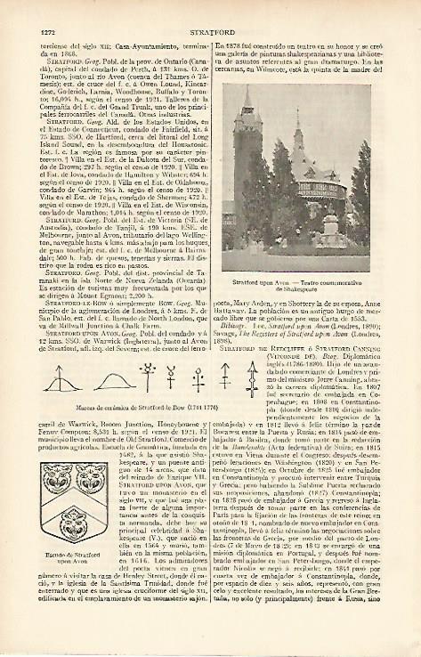 LAMINA ESPASA 7389: Teatro de Shakespeare en Stratford upon Avon Inglaterra