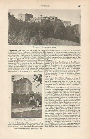 LAMINA ESPASA 7456: Castillo de Sotomayor Pontevedra