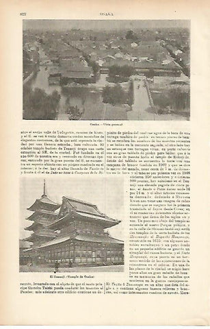 LAMINA ESPASA 7638: Vista general de Osaka Japon