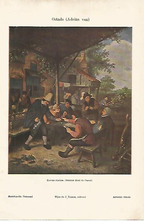LAMINA ESPASA 7646: Escena rustica por A. van Ostade