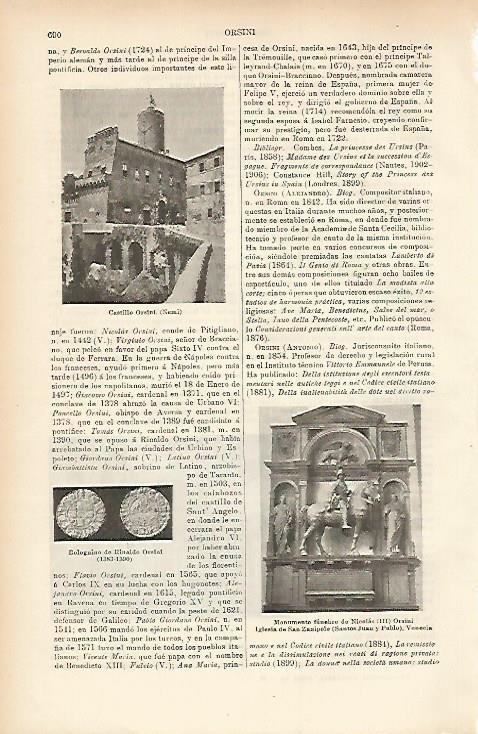 LAMINA ESPASA 7690: Castillo Orsini en Nemi Italia
