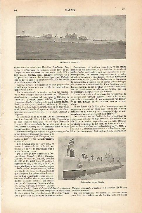LAMINA ESPASA 7823: Submarino ingles X-1