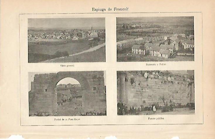 LAMINA ESPASA 7850: Vistas de Esplugues de Francoli Tarragona