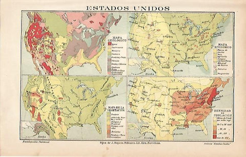 LAMINA ESPASA 7867: Mapa de los Estados Unidos