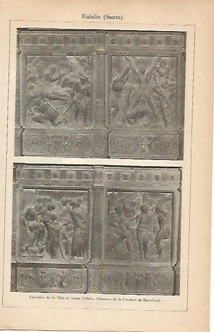 LAMINA ESPASA 7903: Santa Eulalia en la Catedral de Barcelona