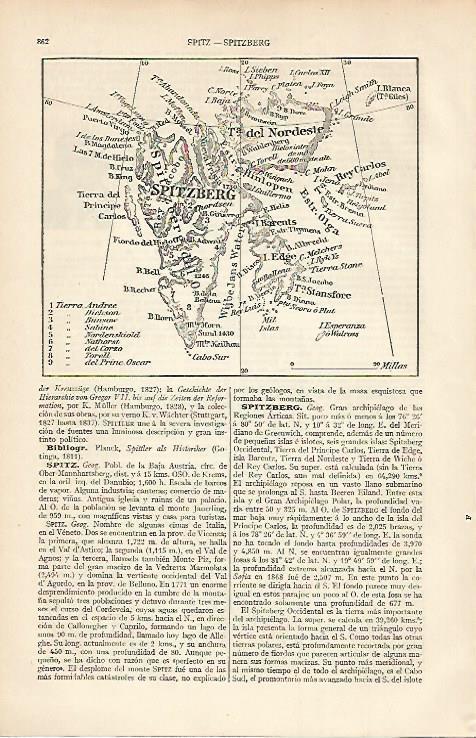 LAMINA ESPASA 7431: Mapa de Spitzberg Islandia