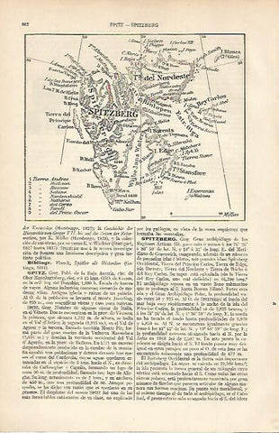 LAMINA ESPASA 7431: Mapa de Spitzberg Islandia