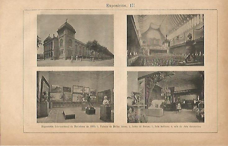 LAMINA ESPASA 7923: Exposicion Internacional de Barcelona de 1911