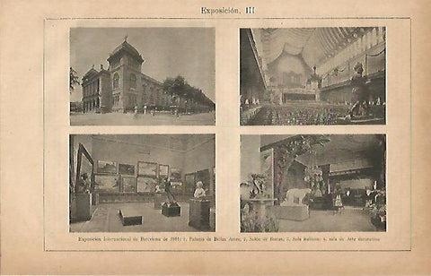 LAMINA ESPASA 7923: Exposicion Internacional de Barcelona de 1911